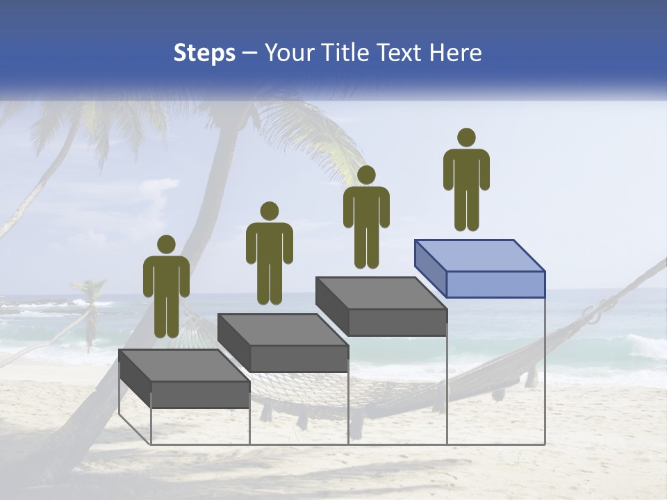 A Hammock On The Beach With Palm Trees PowerPoint Template