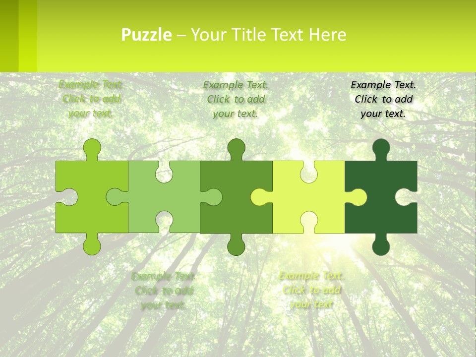 A Green Forest With The Sun Shining Through The Trees PowerPoint Template