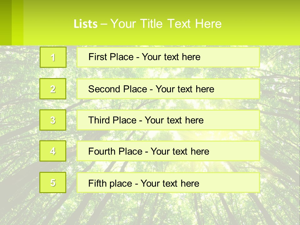 A Green Forest With The Sun Shining Through The Trees PowerPoint Template