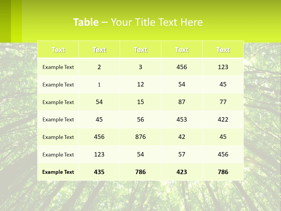 A Green Forest With The Sun Shining Through The Trees PowerPoint Template