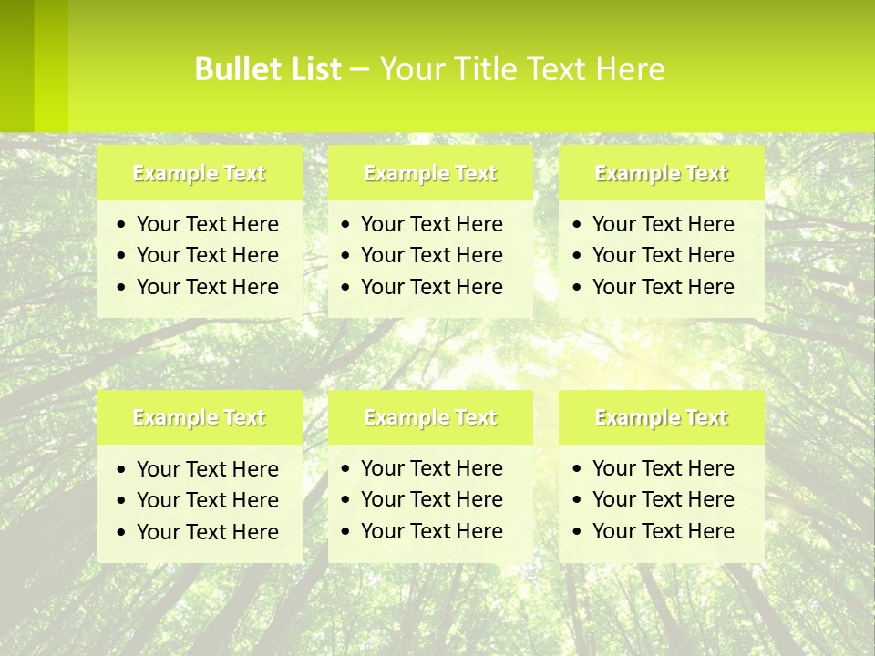 A Green Forest With The Sun Shining Through The Trees PowerPoint Template