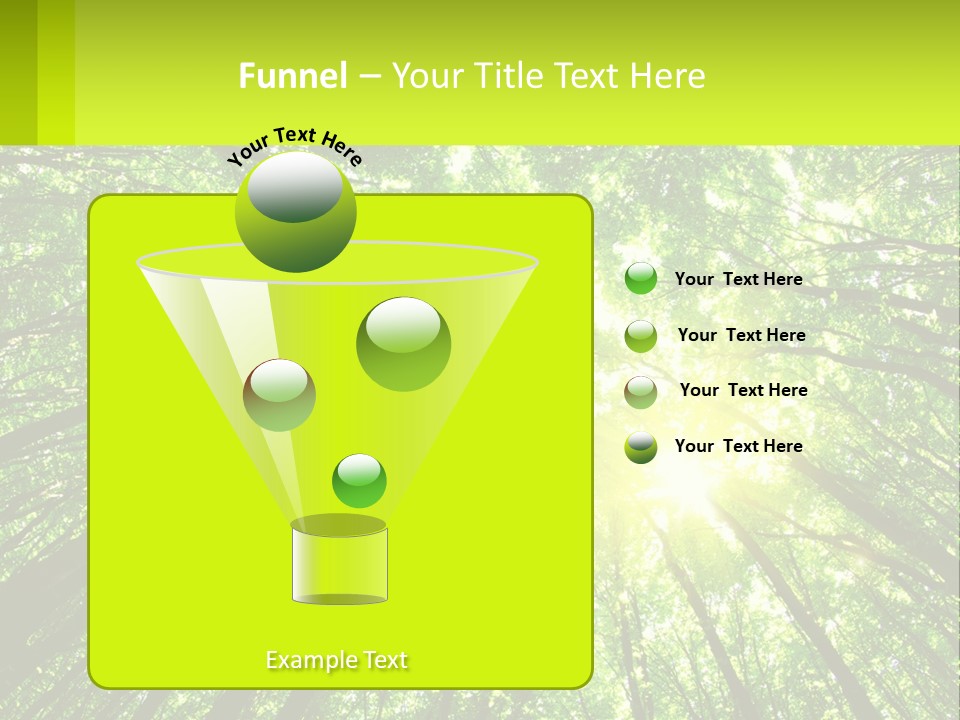 A Green Forest With The Sun Shining Through The Trees PowerPoint Template