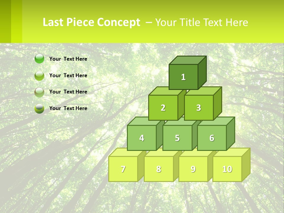 A Green Forest With The Sun Shining Through The Trees PowerPoint Template