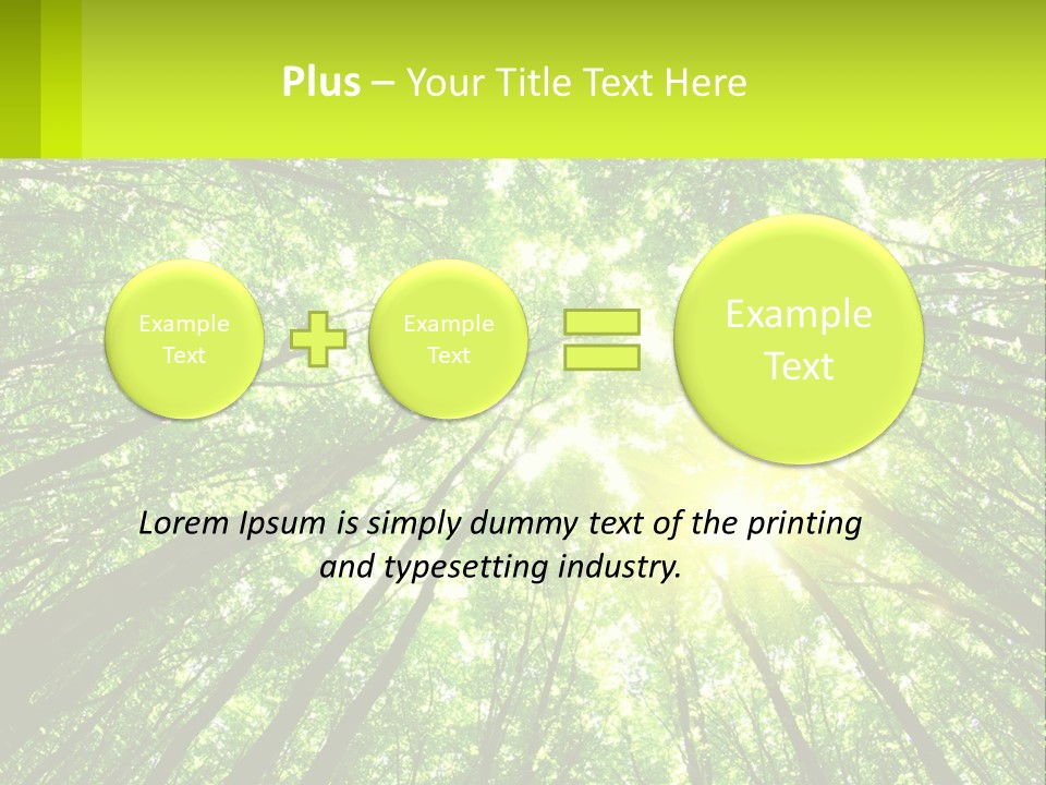 A Green Forest With The Sun Shining Through The Trees PowerPoint Template