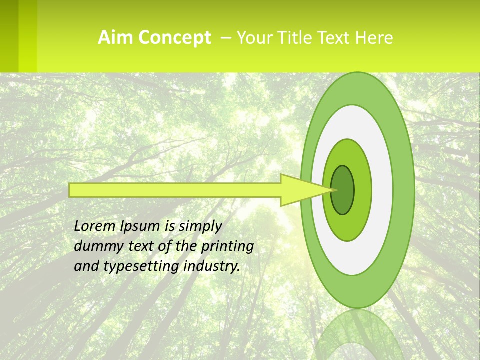 A Green Forest With The Sun Shining Through The Trees PowerPoint Template