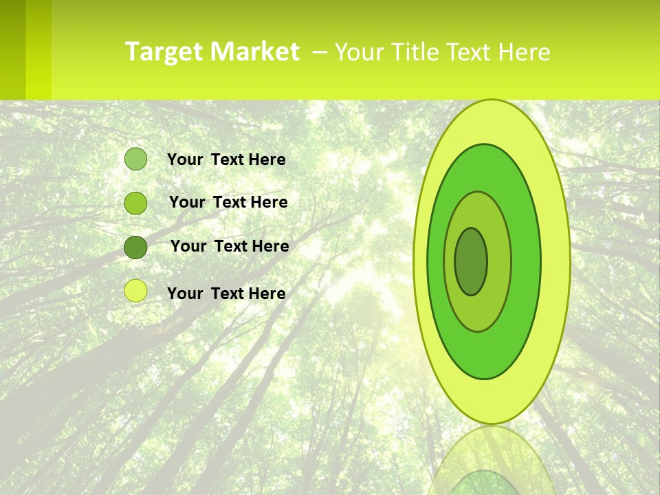 A Green Forest With The Sun Shining Through The Trees PowerPoint Template