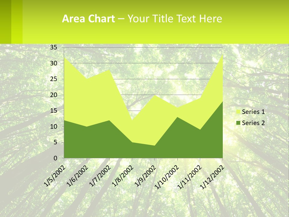 A Green Forest With The Sun Shining Through The Trees PowerPoint Template