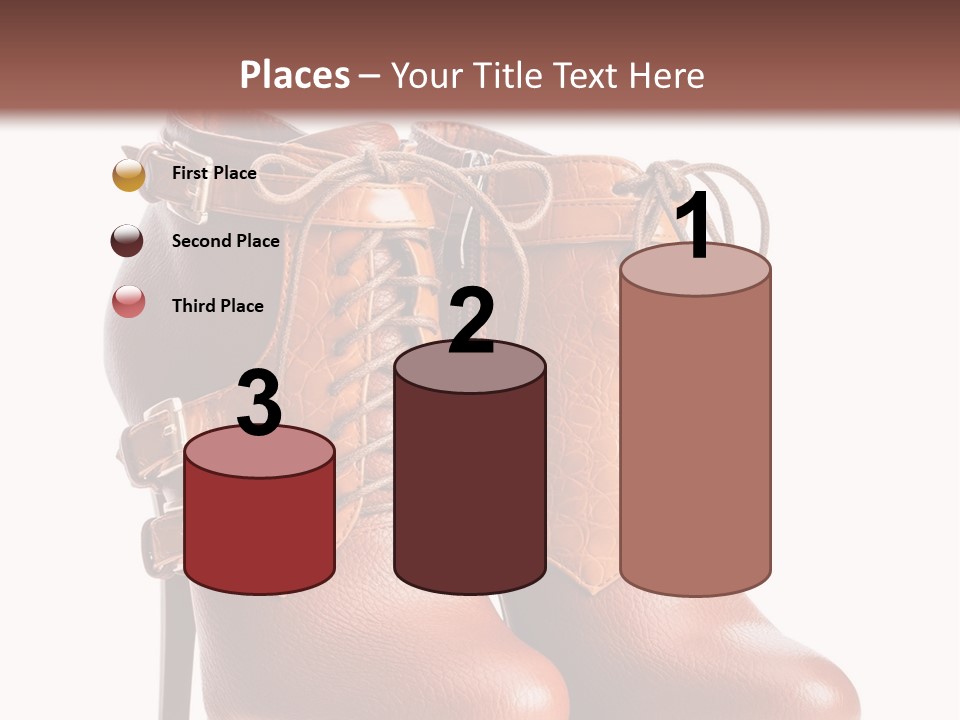 A Pair Of Brown Boots With Straps On Them PowerPoint Template