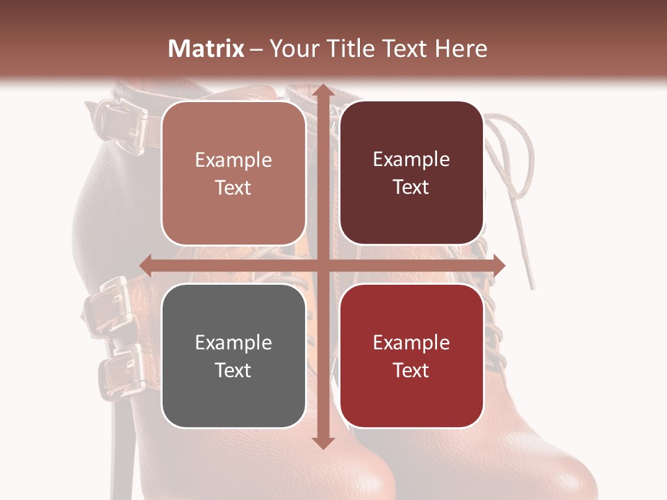 A Pair Of Brown Boots With Straps On Them PowerPoint Template