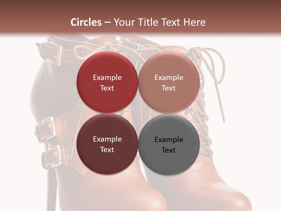 A Pair Of Brown Boots With Straps On Them PowerPoint Template