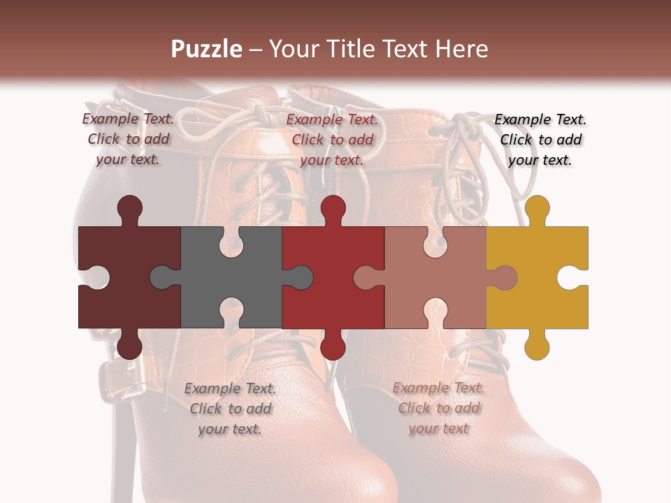 A Pair Of Brown Boots With Straps On Them PowerPoint Template