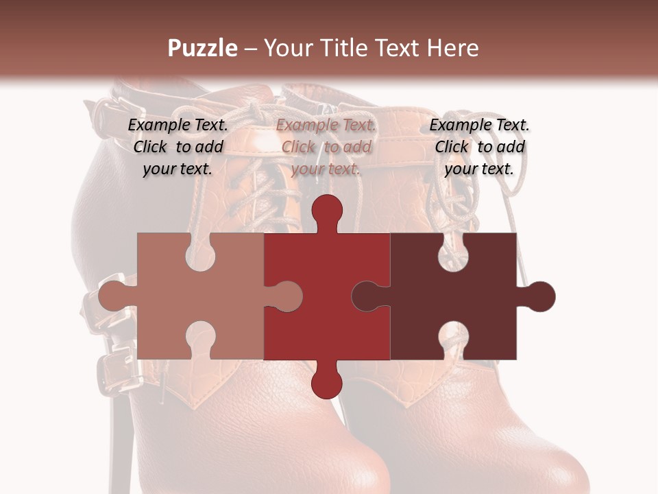 A Pair Of Brown Boots With Straps On Them PowerPoint Template