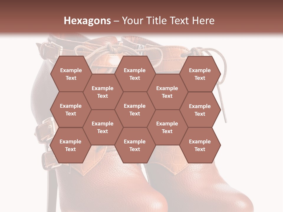 A Pair Of Brown Boots With Straps On Them PowerPoint Template