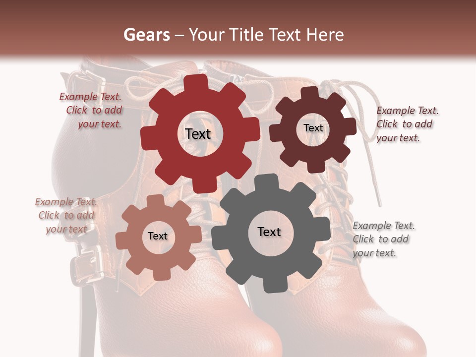 A Pair Of Brown Boots With Straps On Them PowerPoint Template