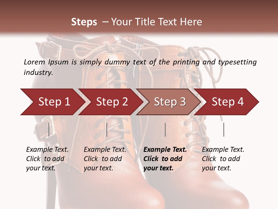 A Pair Of Brown Boots With Straps On Them PowerPoint Template