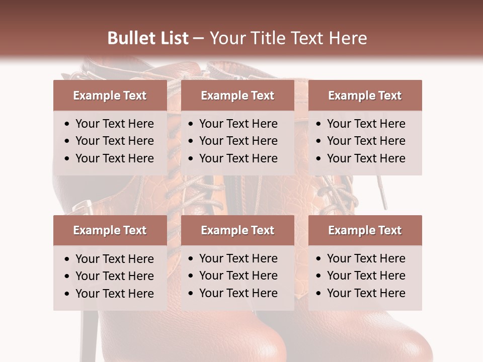 A Pair Of Brown Boots With Straps On Them PowerPoint Template