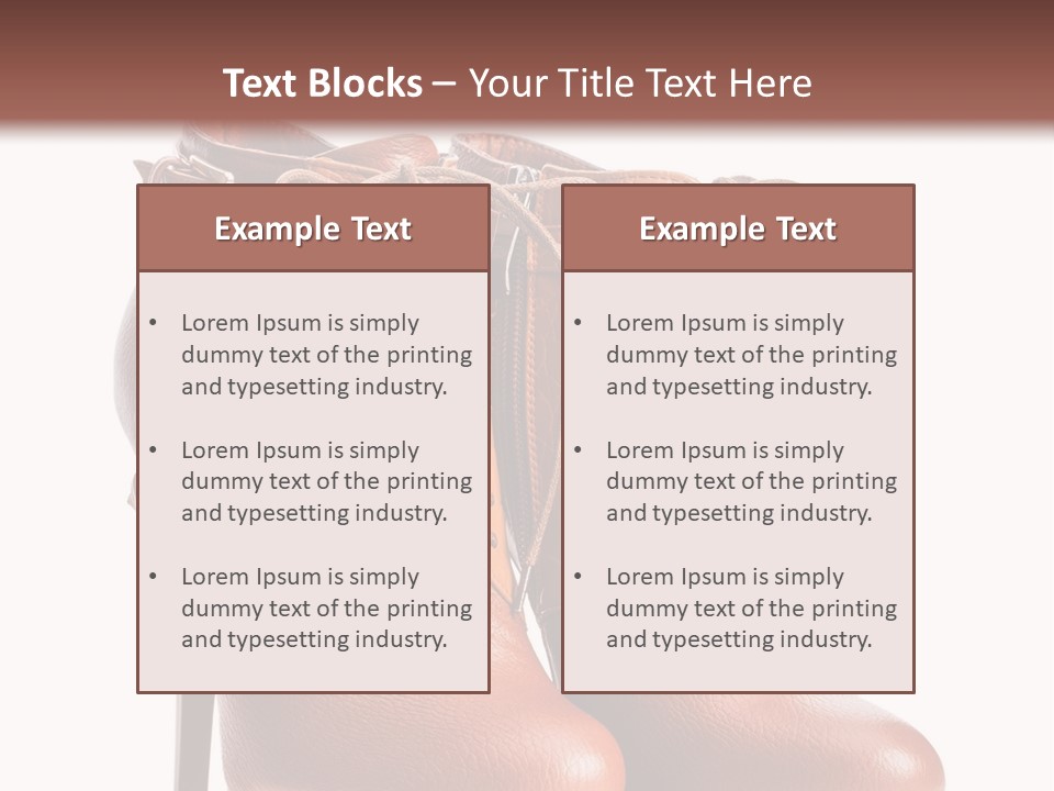 A Pair Of Brown Boots With Straps On Them PowerPoint Template