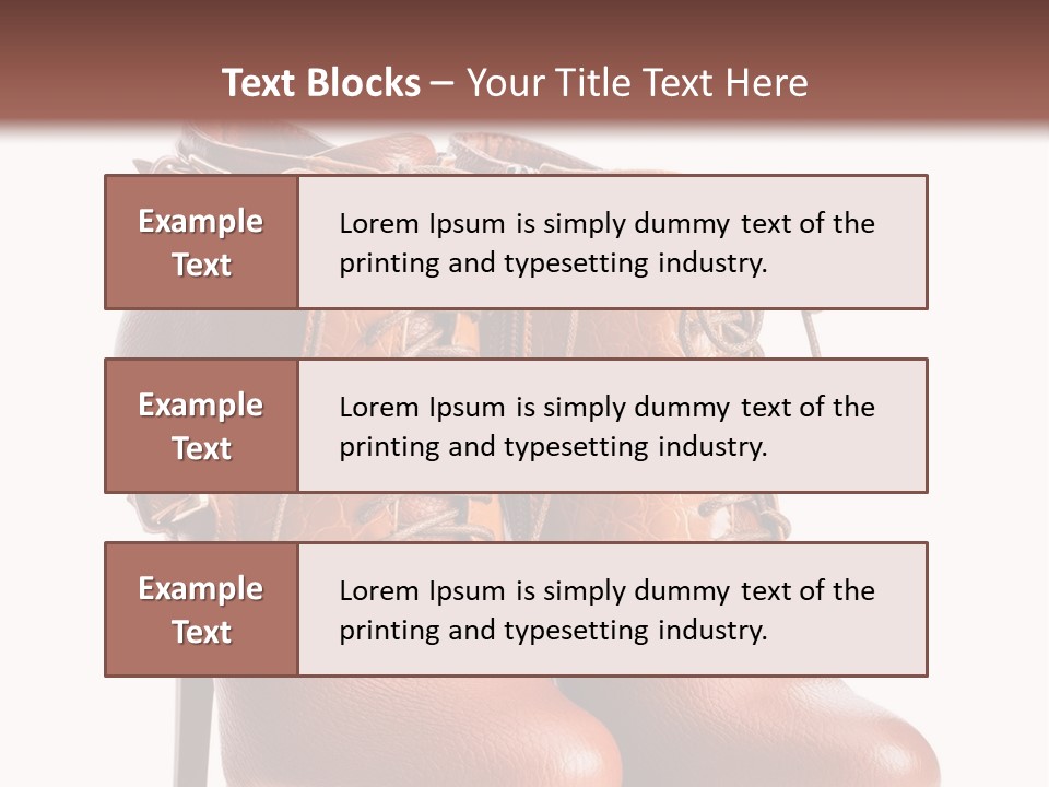 A Pair Of Brown Boots With Straps On Them PowerPoint Template