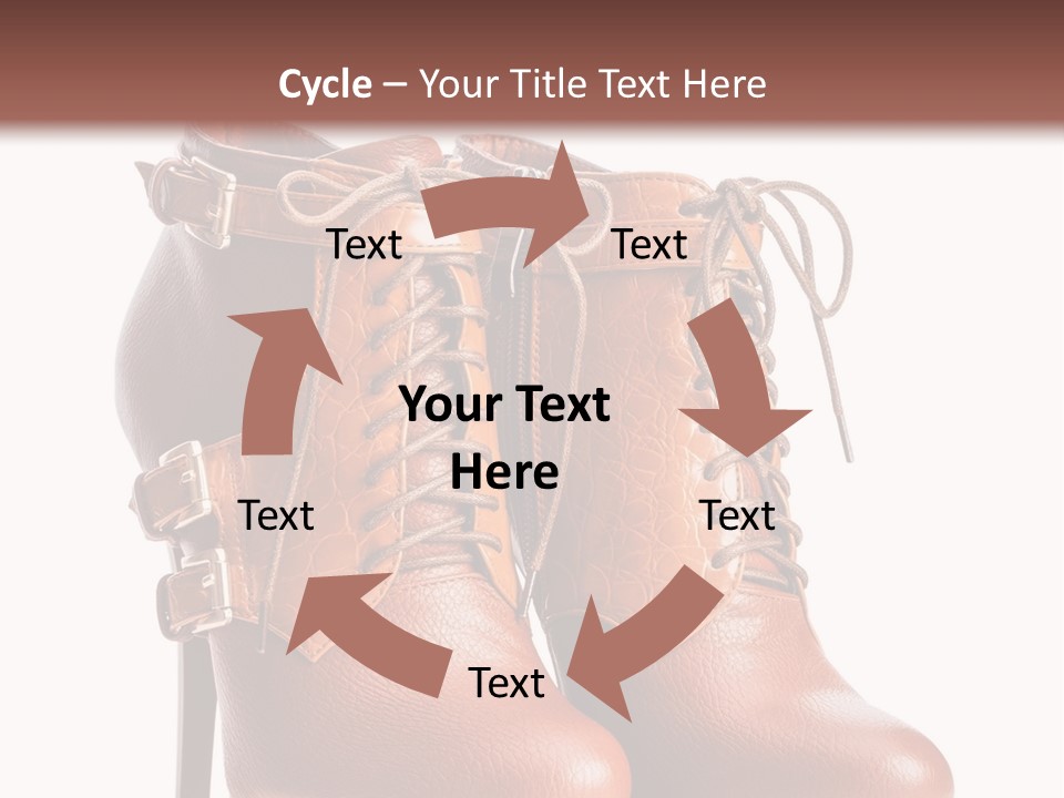 A Pair Of Brown Boots With Straps On Them PowerPoint Template