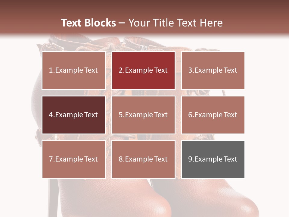 A Pair Of Brown Boots With Straps On Them PowerPoint Template