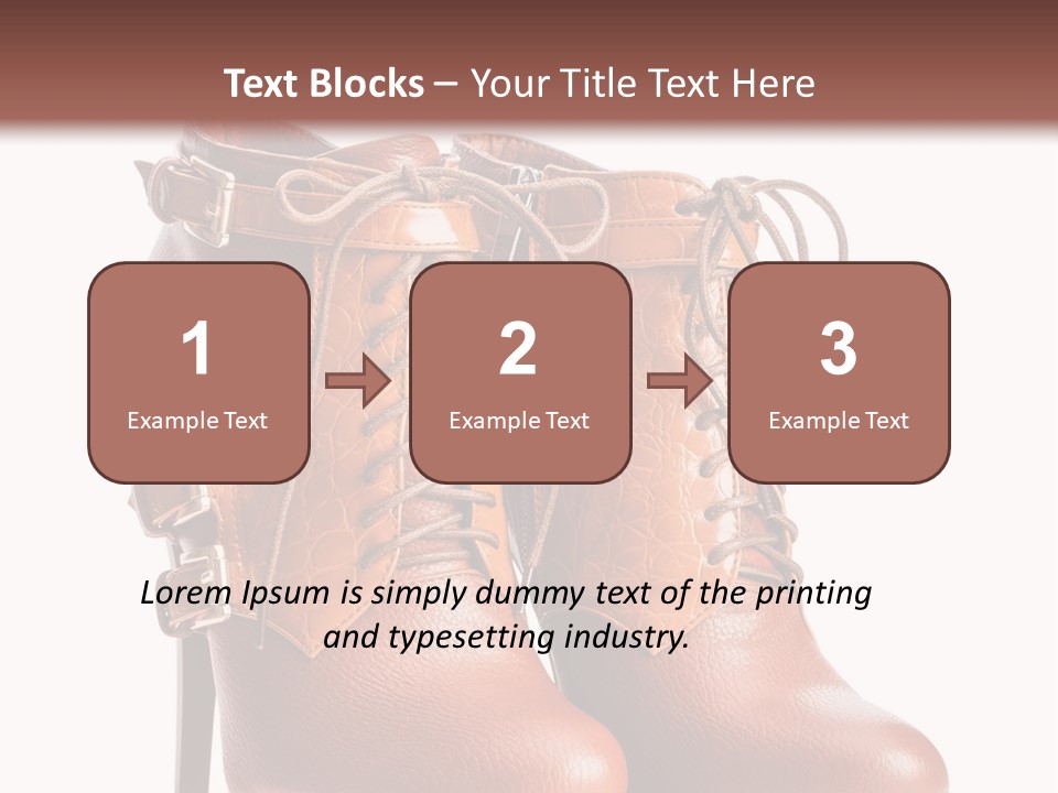 A Pair Of Brown Boots With Straps On Them PowerPoint Template