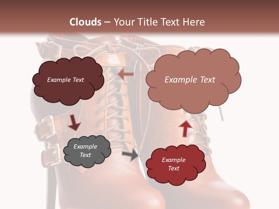 A Pair Of Brown Boots With Straps On Them PowerPoint Template