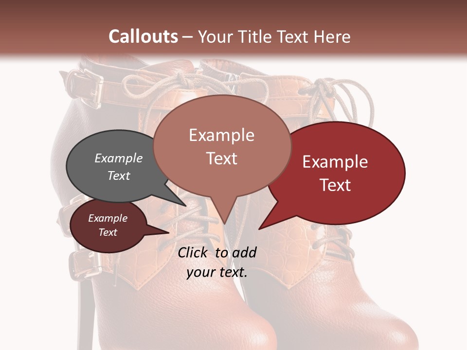 A Pair Of Brown Boots With Straps On Them PowerPoint Template
