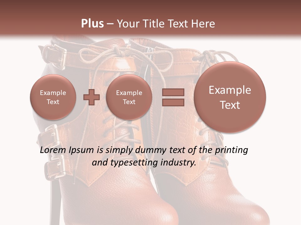 A Pair Of Brown Boots With Straps On Them PowerPoint Template