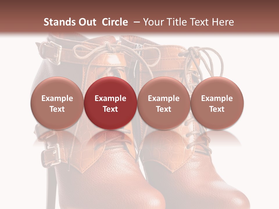 A Pair Of Brown Boots With Straps On Them PowerPoint Template