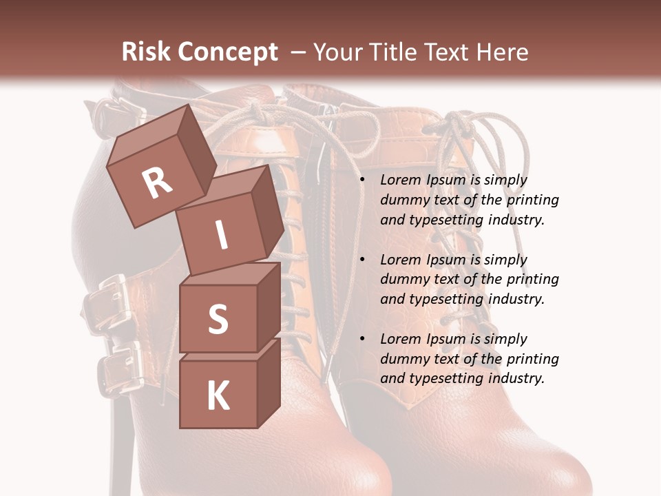A Pair Of Brown Boots With Straps On Them PowerPoint Template