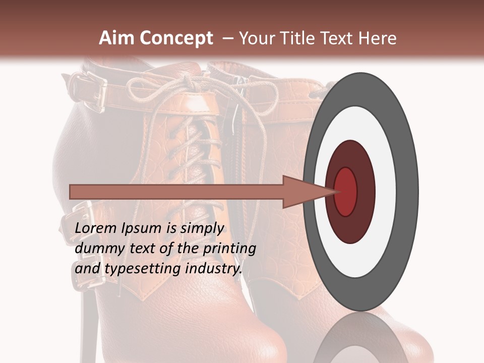 A Pair Of Brown Boots With Straps On Them PowerPoint Template