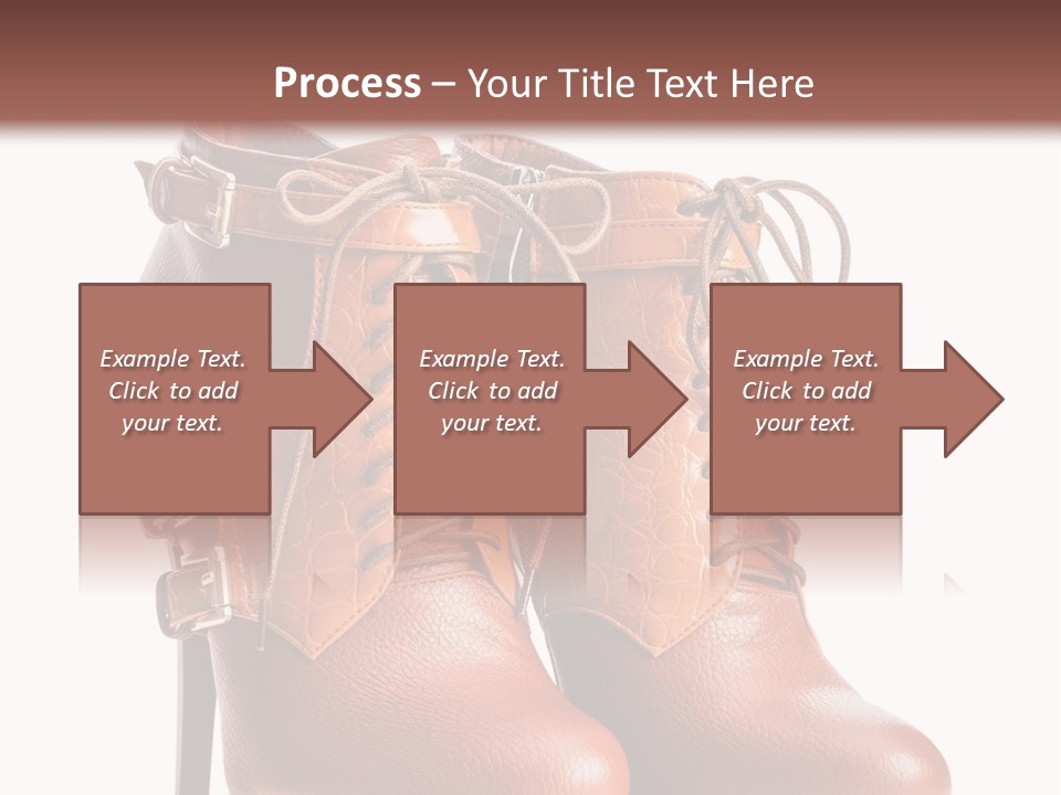 A Pair Of Brown Boots With Straps On Them PowerPoint Template