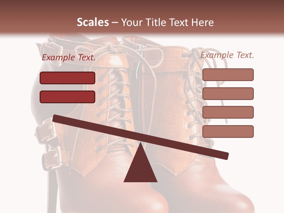 A Pair Of Brown Boots With Straps On Them PowerPoint Template