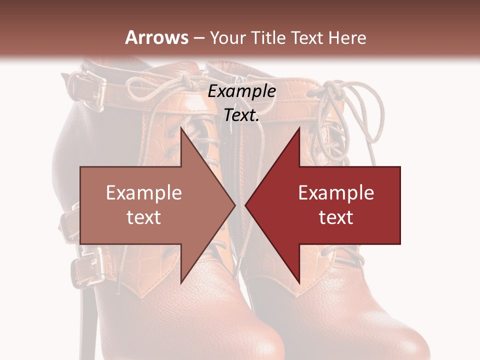 A Pair Of Brown Boots With Straps On Them PowerPoint Template