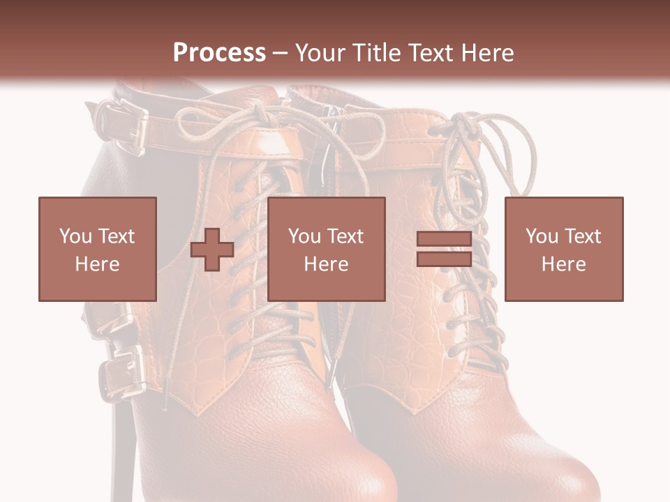 A Pair Of Brown Boots With Straps On Them PowerPoint Template