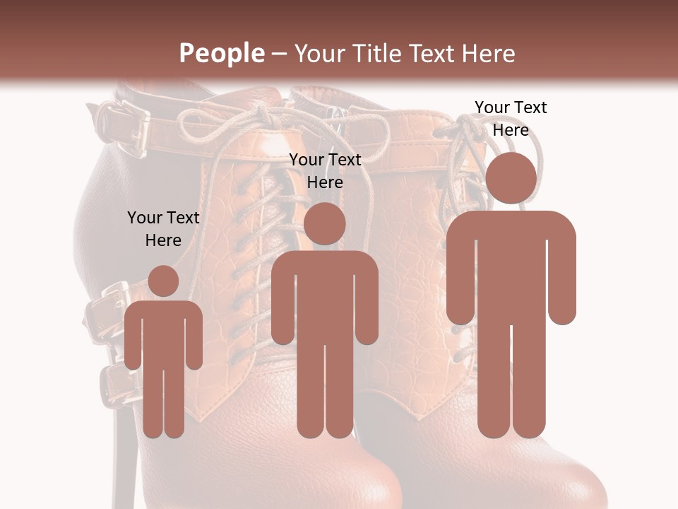 A Pair Of Brown Boots With Straps On Them PowerPoint Template