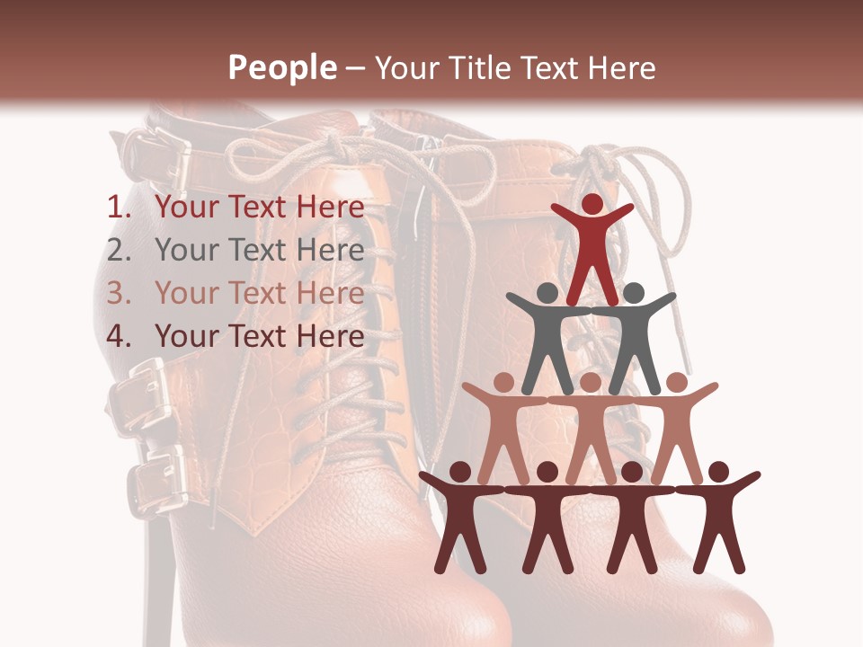 A Pair Of Brown Boots With Straps On Them PowerPoint Template