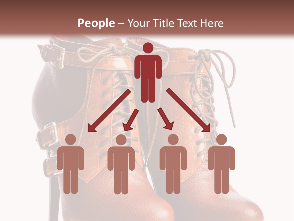 A Pair Of Brown Boots With Straps On Them PowerPoint Template