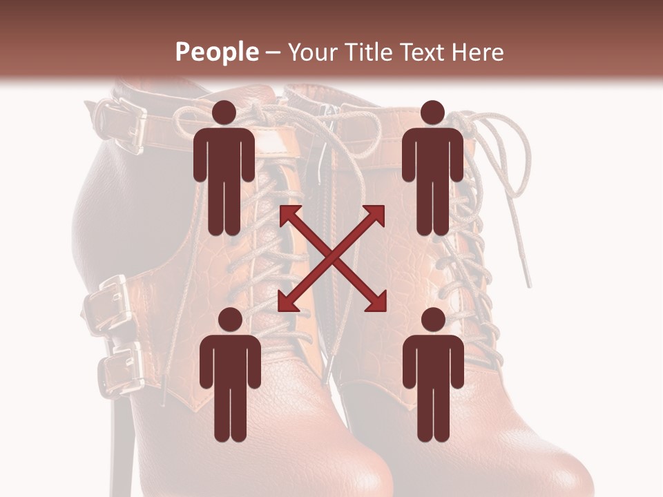A Pair Of Brown Boots With Straps On Them PowerPoint Template