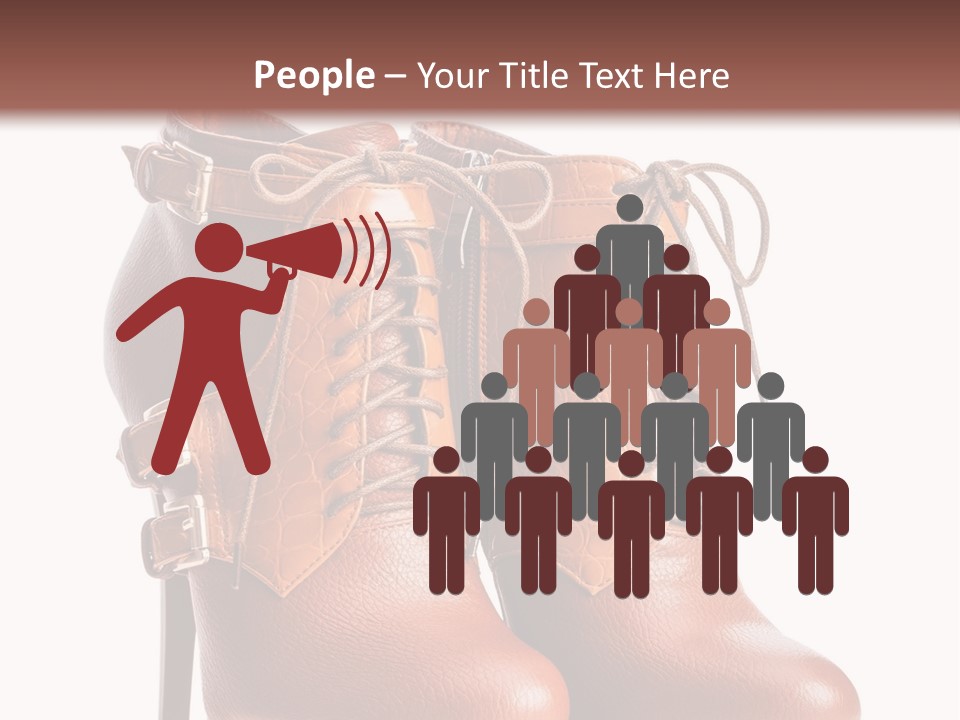 A Pair Of Brown Boots With Straps On Them PowerPoint Template