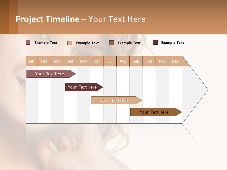 A Woman Smiling With Her Hand On Her Chin PowerPoint Template