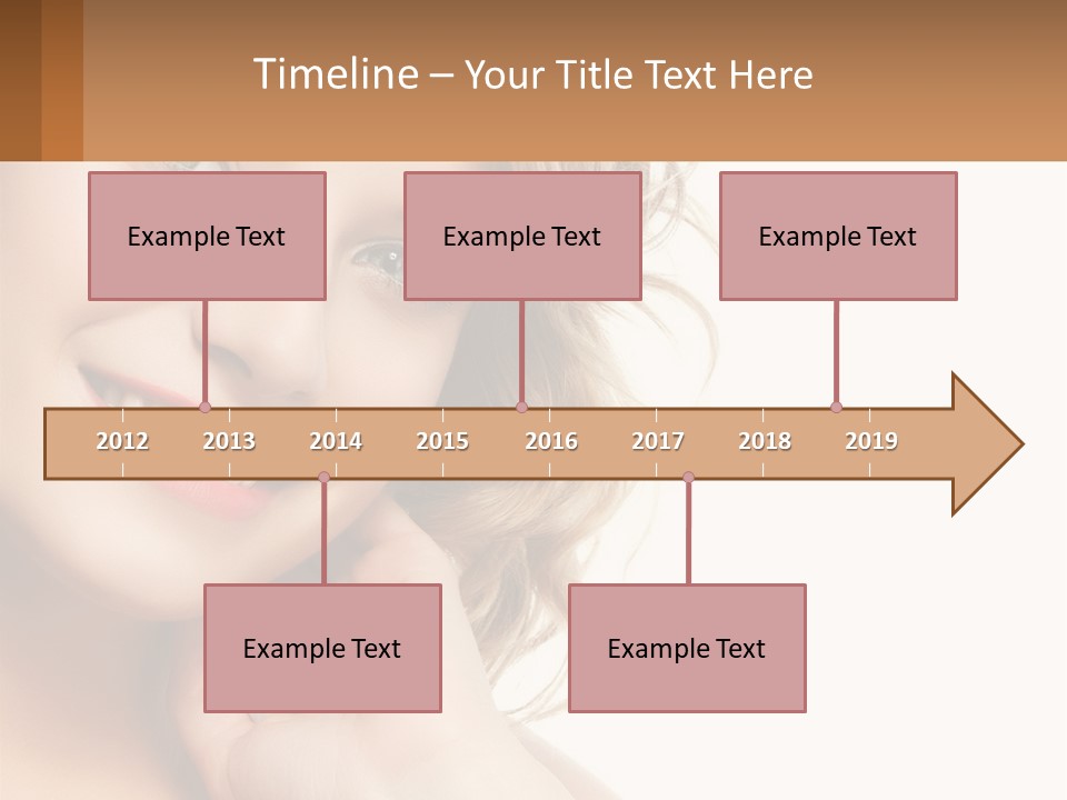 A Woman Smiling With Her Hand On Her Chin PowerPoint Template