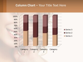 A Woman Smiling With Her Hand On Her Chin PowerPoint Template