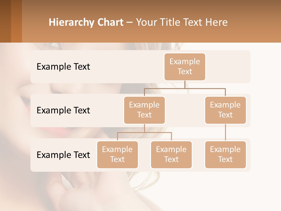 A Woman Smiling With Her Hand On Her Chin PowerPoint Template