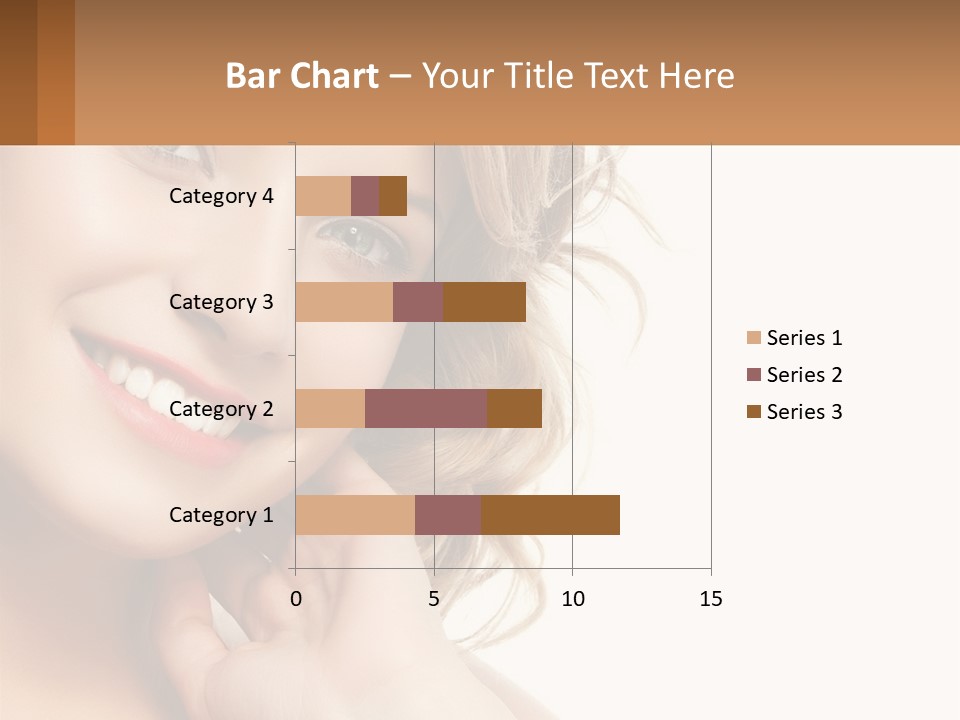 A Woman Smiling With Her Hand On Her Chin PowerPoint Template
