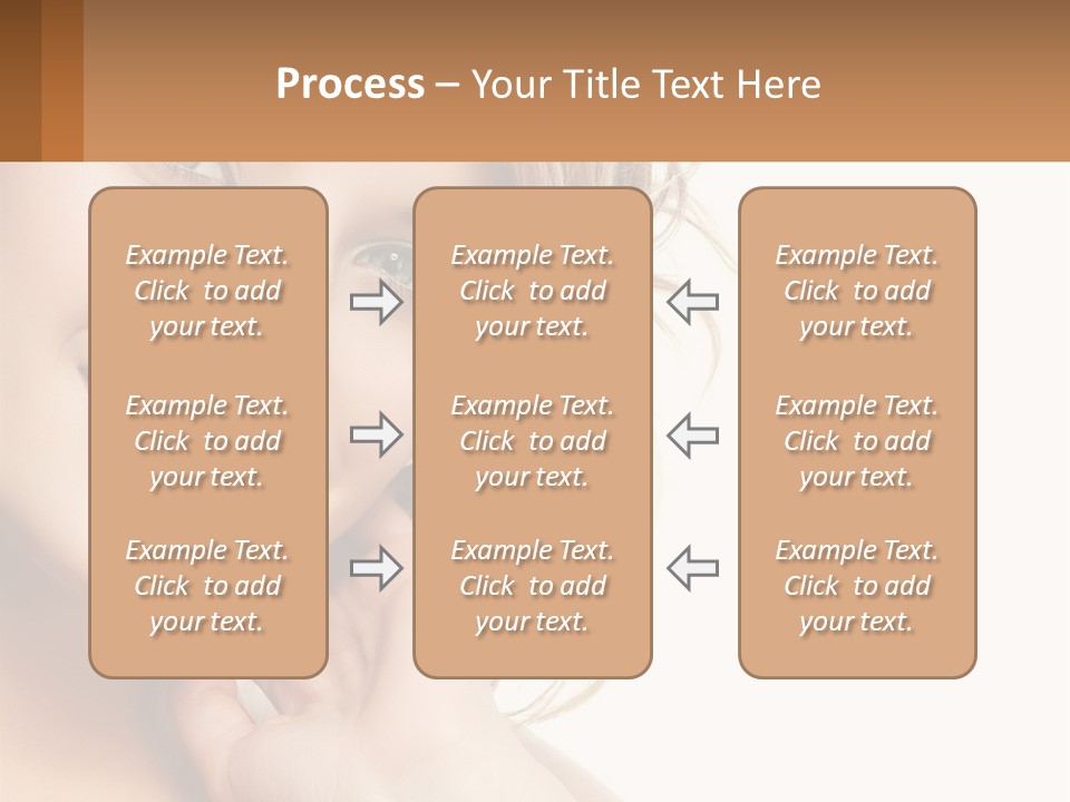 A Woman Smiling With Her Hand On Her Chin PowerPoint Template