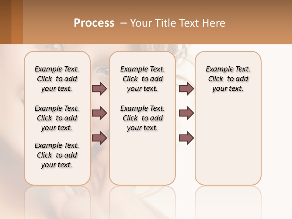 A Woman Smiling With Her Hand On Her Chin PowerPoint Template