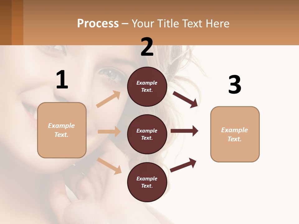 A Woman Smiling With Her Hand On Her Chin PowerPoint Template