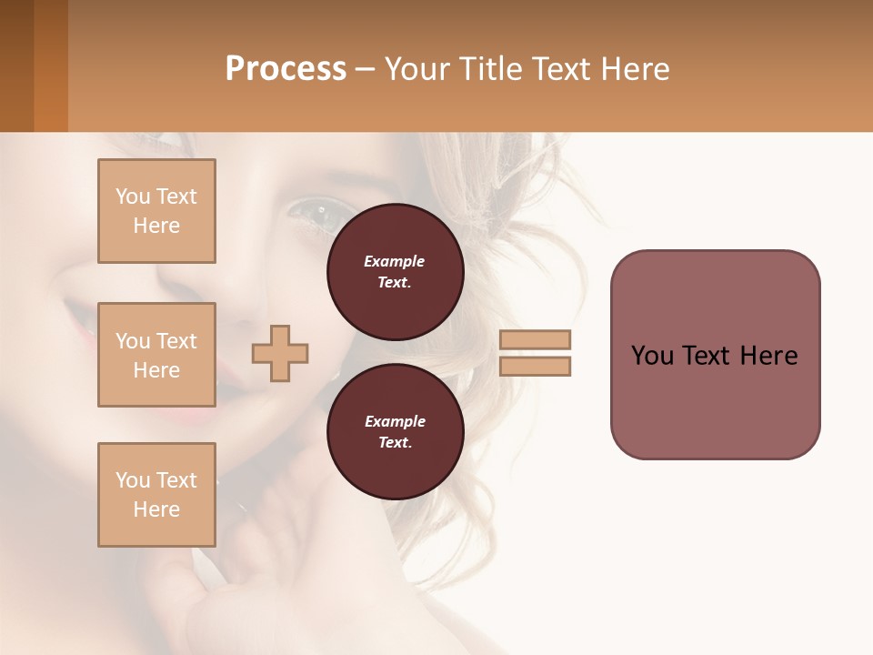 A Woman Smiling With Her Hand On Her Chin PowerPoint Template