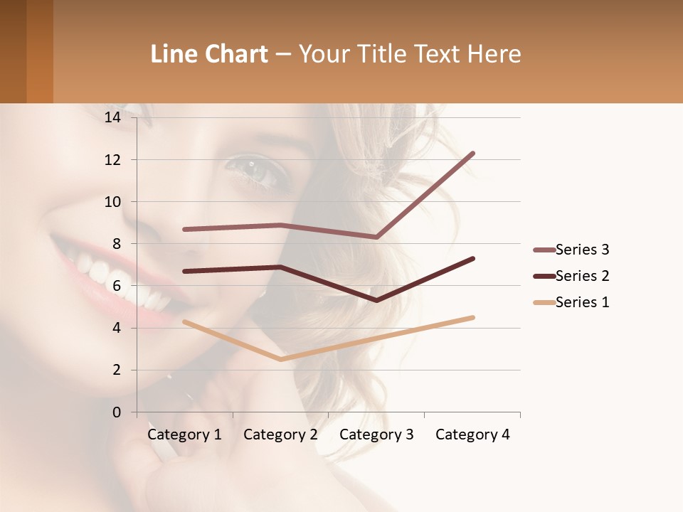 A Woman Smiling With Her Hand On Her Chin PowerPoint Template